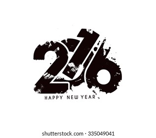 Happy new year 2016 Text Design