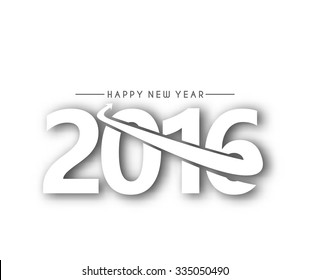 Happy new year 2016 Text Design