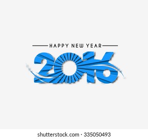 Happy new year 2016 Text Design