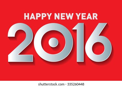 Happy new year 2016 Text Design 