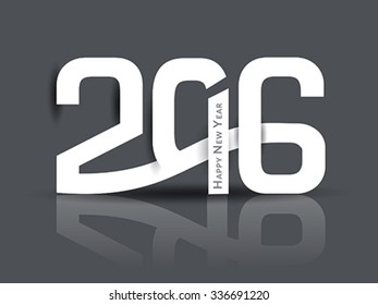 happy new year 2016 text background vector illustration