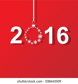 Happy new year 2016 Text Design