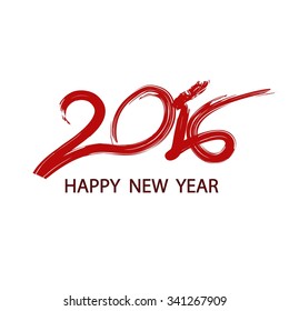 Happy new year 2016 Text Design