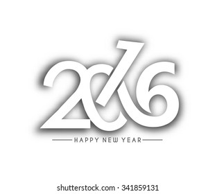 Happy new year 2016 Text Design