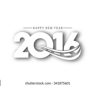 Happy new year 2016 Text Design