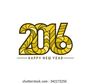 Happy new year 2016 Text Design