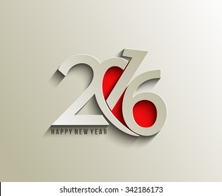 Happy new year 2016 Text Design
