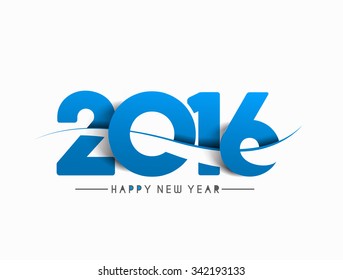 Happy new year 2016 Text Design