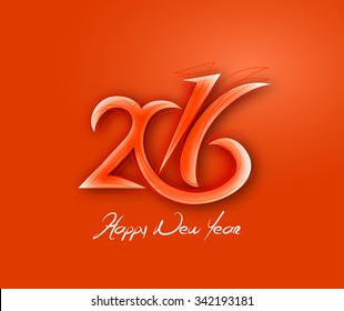Happy new year 2016 Text Design