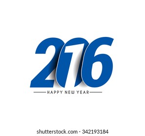 Happy new year 2016 Text Design