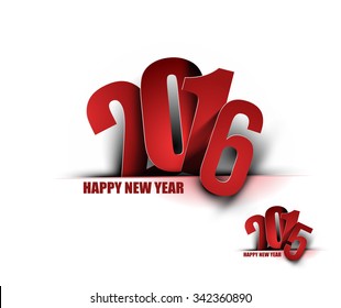 Happy new year 2016 Text Design