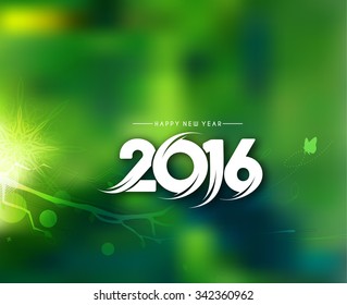 Happy new year 2016 Text Design