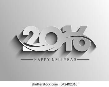 Happy new year 2016 Text Design