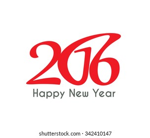 Happy new year 2016 Text Design