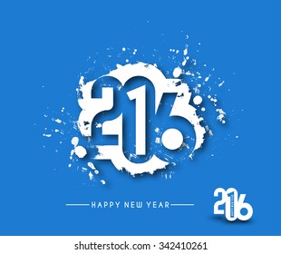 Happy new year 2016 Text Design