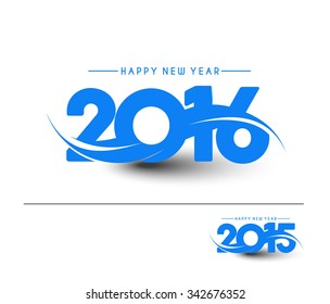 Happy new year 2016 Text Design