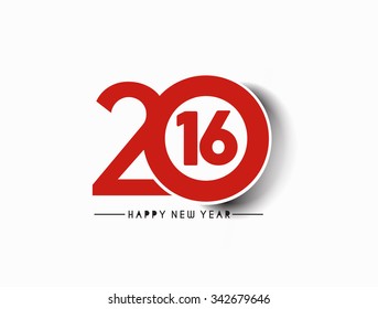 Happy new year 2016 Text Design