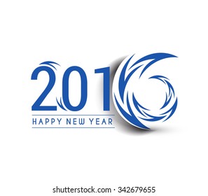 Happy new year 2016 Text Design