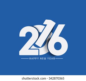 Happy new year 2016 Text Design