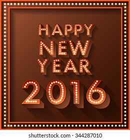 Happy new year 2016 Text Design.Vector illustrate vector.