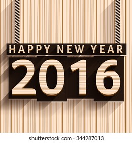 Happy new year 2016 Text Design.Vector illustrate vector.