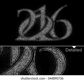 Happy new year 2016 Text Design