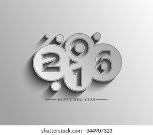 Happy new year 2016 Text Design