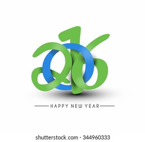 Happy new year 2016 Text Design