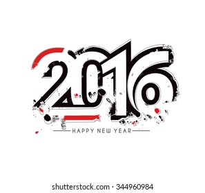 Happy new year 2016 Text Design