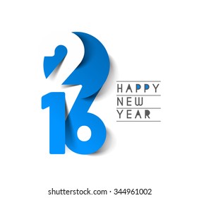 Happy new year 2016 Text Design