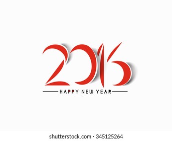 Happy new year 2016 Text Design