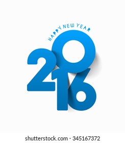 Happy new year 2016 Text Design