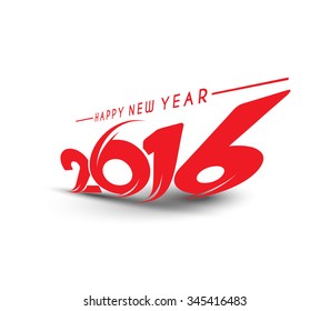 Happy new year 2016 Text Design