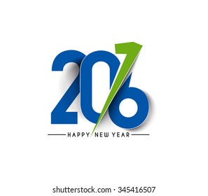 Happy new year 2016 Text Design