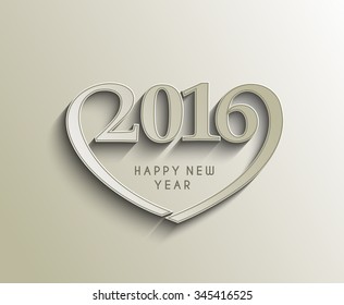 Happy new year 2016 Text Design