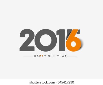 Happy new year 2016 Text Design