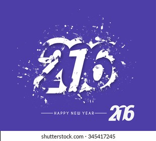 Happy new year 2016 Text Design