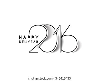 Happy new year 2016 Text Design