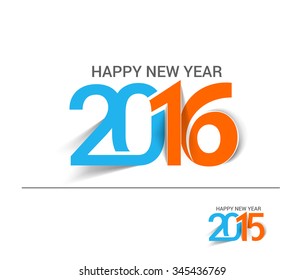 Happy new year 2016 Text Design