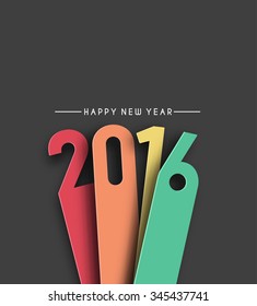 Happy new year 2016 Text Design