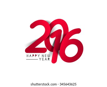 Happy new year 2016 Text Design