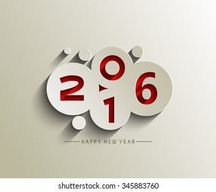 Happy new year 2016 Text Design