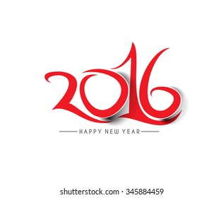 Happy new year 2016 Text Design