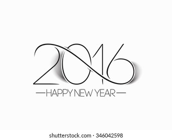 Happy new year 2016 Text Design