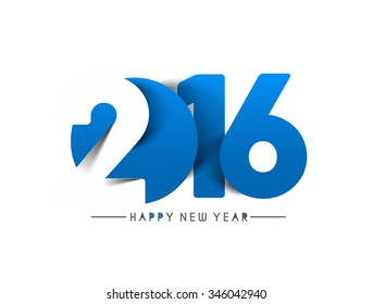 Happy new year 2016 Text Design