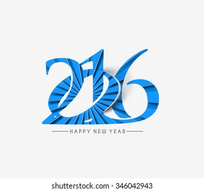 Happy new year 2016 Text Design
