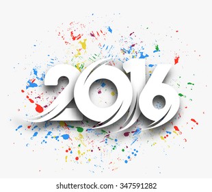 Happy new year 2016 Text Design