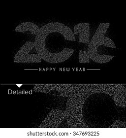 Happy new year 2016 Text Design