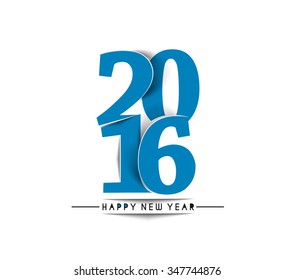 Happy new year 2016 Text Design