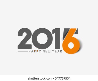 Happy new year 2016 Text Design